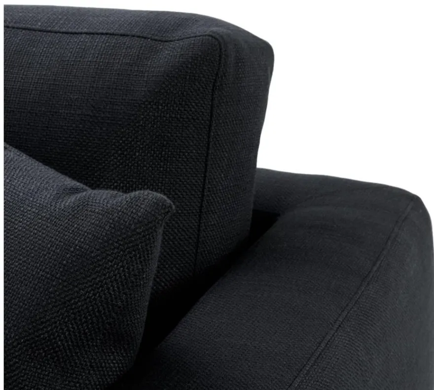 Casa Padrino Luxus Hotel Sofa Schwarz 234 x 103 x H. 86 cm - Limited Edition