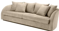 Casa Padrino Luxus Hotel Sofa Greige 255 x 91 x H. 72 cm - Designer Kollektion