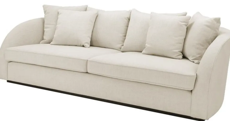 Casa Padrino Luxus Hotel Sofa Naturfarbig 255 x 91 x H. 72 cm - Designer Kollektion