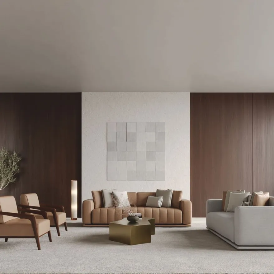 Casa Padrino Luxus Hotel & Wohnzimmer Kunstleder Sessel Braun / Dunkelbraun - Luxus Möbel