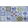 Casa Padrino Luxus Jugendstil Esstisch Weiß / Blau / Bunt / Schwarz 200 cm - Rechteckiger Gartentisch - Gastronomie Möbel - Made in Italy
