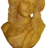 Casa Padrino Luxus Jugendstil Marmor Deko Büste Frau Beige H. 45 cm