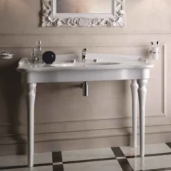 Casa Padrino Luxus Jugendstil Waschtisch Weiß 93 cm - Badezimmer Möbel - Made in Italy