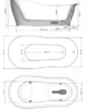 Casa Padrino Luxus Jugendstil Badewanne Weiß 170 x 80 x H. 70,5 cm - Freistehende Retro Antik Badewanne - Badezimmer Möbel