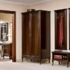 Casa Padrino Luxus Jugendstil Schlafzimmerschrank Dunkelbraun 114,5 x 60 x H. 206 cm - Massivholz Kleiderschrank mit 2 Türen - Barock & Jugendstil Schlafzimmer Möbel