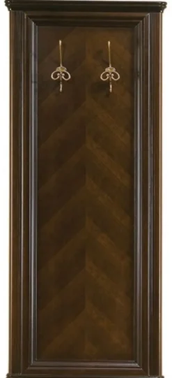 Casa Padrino Luxus Jugendstil Wandgarderobe Dunkelbraun 63,6 x 6,5 x H. 151 cm - Elegante Massivholz Wand Garderobe mit 2 Kleiderhaken - Garderoben Möbel - Schlafzimmer Möbel - Hotel Möbel