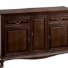 Casa Padrino Luxus Jugendstil Kommode mit 3 Türen und 2 Schubladen Dunkelbraun 148,3 x 45,6 x H. 95 cm - Luxus Qualität