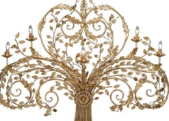 Casa Padrino Luxus Jugendstil Wandleuchte Gold 160 x 20 x H. 110 cm - Elegante Metall Wandlampe - Barock & Jugendstil Wandleuchten