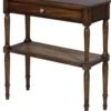 Casa Padrino Luxus Jugendstil Mahagoni Konsolentisch mit Schublade Dunkelbraun 71 x 28 x H. 76 cm - Konsole im französichen Jugendstil