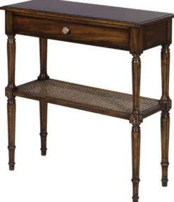 Casa Padrino Luxus Jugendstil Mahagoni Konsolentisch mit Schublade Dunkelbraun 71 x 28 x H. 76 cm - Konsole im französichen Jugendstil