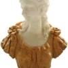 Casa Padrino Luxus Jugendstil Marmor Büste Dame Beige / Weiß H. 65 cm