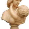 Casa Padrino Luxus Jugendstil Marmor Büste Frau mit Kind Beige H. 65 cm