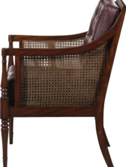 Casa Padrino Luxus Jugendstil Salon Sessel Dunkelbraun / Braun 68 x 65 x H. 98 cm - Hotel Möbel