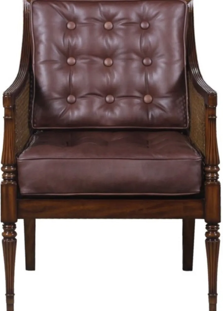 Casa Padrino Luxus Jugendstil Salon Sessel Dunkelbraun / Braun 68 x 65 x H. 98 cm - Hotel Möbel