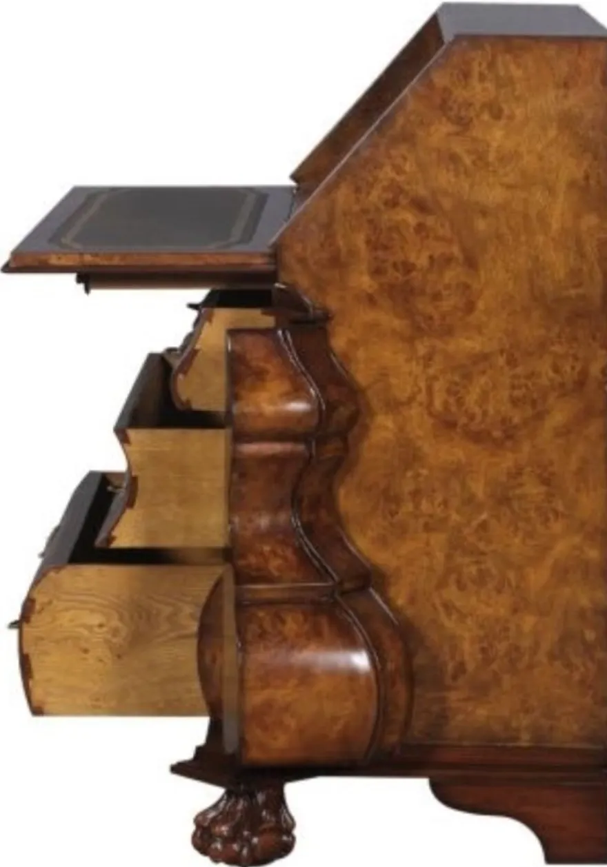 Casa Padrino Luxus Jugendstil Schreibkommode mit 18 Schubladen Braun / Silber 100 x 53 x H. 120 cm - Luxus Qualität