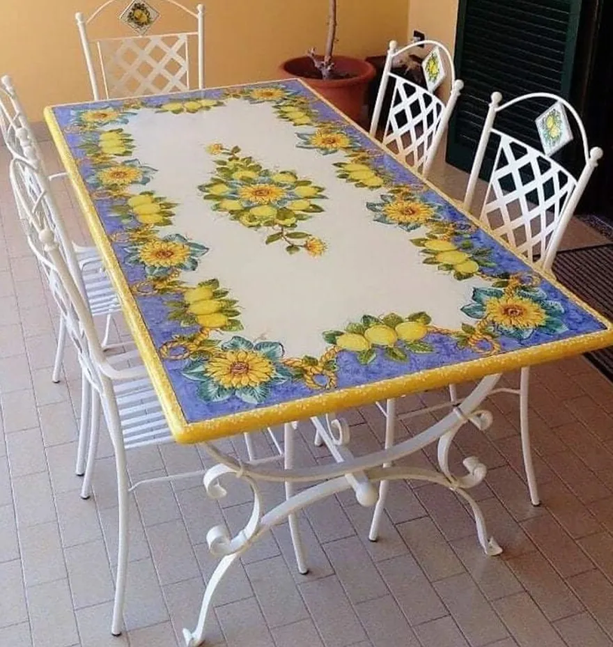 Casa Padrino Luxus Jugendstil Schmiedeeisen & Lavastein Gartenmöbel Set Weiß - Made in Italy