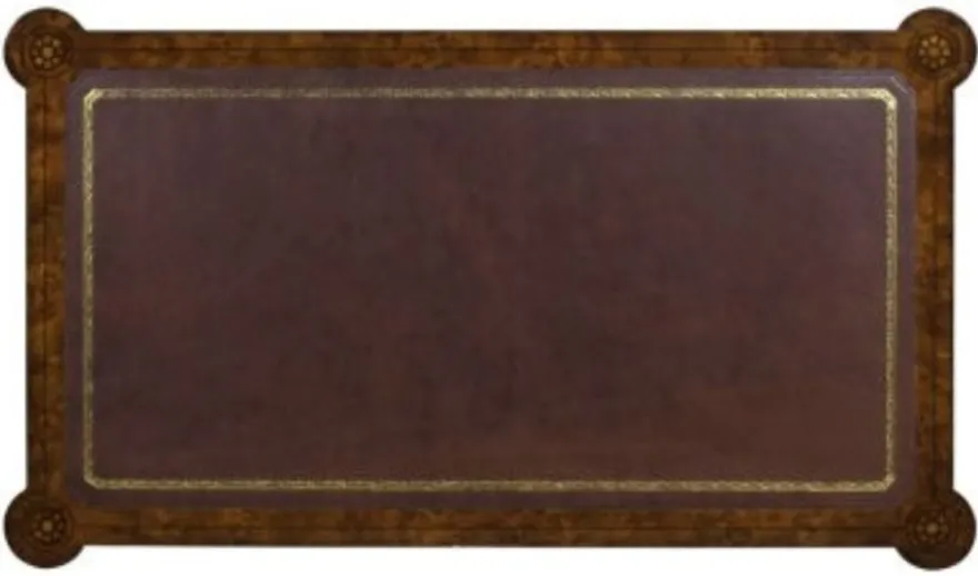 Casa Padrino Luxus Jugendstil Schreibtisch mit 2 Schubladen Braun / Silber 126 x 74 x H. 76 cm - Luxus Qualität