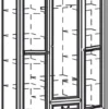 Casa Padrino Luxus Jugendstil Schlafzimmerschrank Dunkelbraun 147,8 x 63,5 x H. 206 cm - Massivholz Kleiderschrank mit 3 Türen und Schublade - Barock & Jugendstil Schlafzimmer Möbel