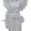 Casa Padrino Luxus Jugendstil Marmor Deko Skulptur Engel Weiß H. 215 cm - Prunkvolle Garten Marmor Deko Figur - Barock & Jugendstil Garten Marmor Deko Accessoires - Edel & Prunkvoll