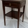 Casa Padrino Luxus Jugendstil Mahagoni Beistelltisch mit Schublade Braun 40 x 40 x H. 61 cm - Massivholz Nachttich - Barock & Jugendstil Möbel