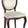 Casa Padrino Luxus Jugendstil Esszimmer Set Dunkelbraun / Cremefarben 51 x 44 x H. 99 cm - 6 Esszimmerstühle - Esszimmermöbel