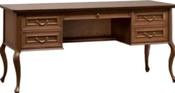 Casa Padrino Luxus Jugendstil Schreibtisch Braun 163,3 x 68,4 x H. 75,6 cm - Barock & Jugendstil Büromöbel