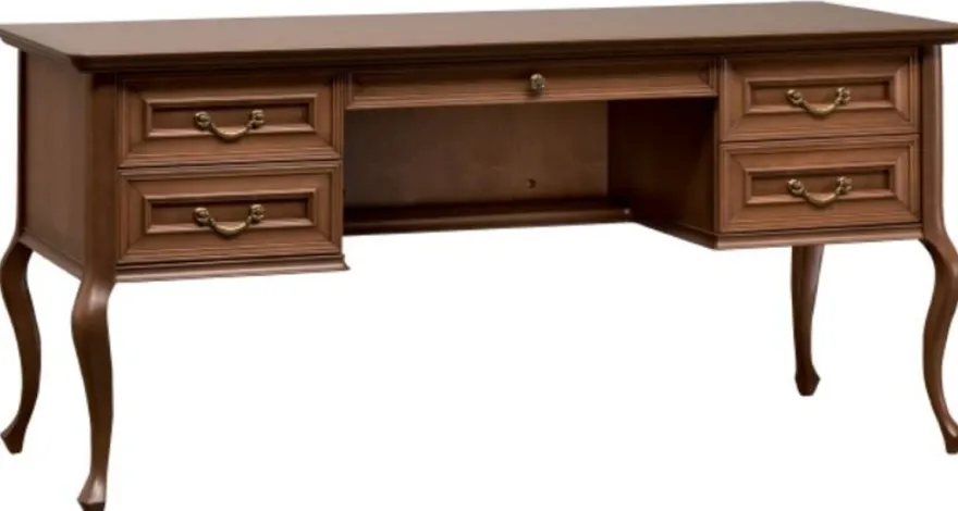 Casa Padrino Luxus Jugendstil Schreibtisch Braun 163,3 x 68,4 x H. 75,6 cm - Barock & Jugendstil Büromöbel