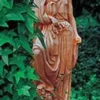 Casa Padrino Luxus Jugendstil Deko Skulptur Dame Beige H. 135 cm - Prunkvolle Keramik Statue - Handgefertigte Deko Figur - Garten & Terrassen Deko Accessoires