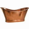 Casa Padrino Luxus Jugendstil Kupfer Badewanne 170 cm - Freistehende Retro Badewanne - Rustikal Kupfer Badezimmer Möbel