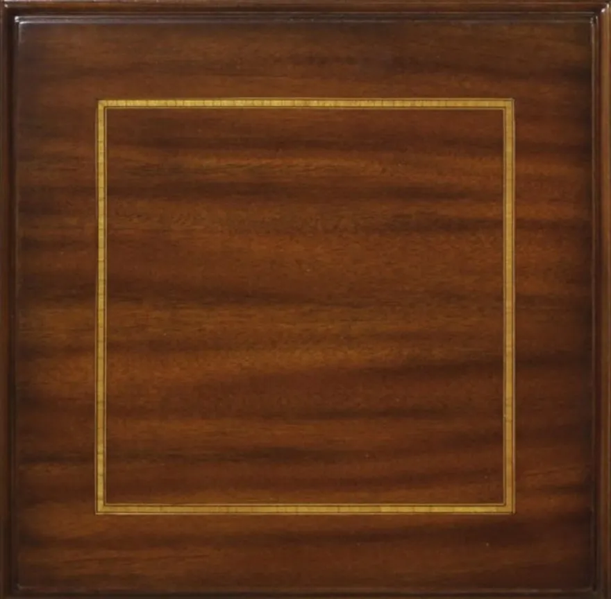 Casa Padrino Luxus Jugendstil Mahagoni Holz Wohnzimmer Beistelltisch mit Schublade Dunkelbraun / Gold 40 x 40 x H. 61 cm - Luxus Qualität