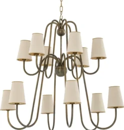 Casa Padrino Luxus Jugendstil Kronleuchter Vintage Messingfarben / Weiß / Gold 76 x 76 x H. 76 cm - Barock & Jugendstil Kronleuchter