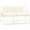 Casa Padrino Luxus Jugendstil Schmiedeeisen Gartenbank Creme / Weiß 160 cm