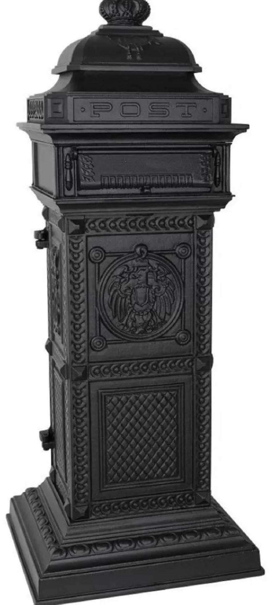 Casa Padrino Luxus Jugendstil Standbriefkasten Grün - Aluminium Briefkasten - Postkasten - Säulenbriefkasten