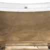 Casa Padrino Luxus Jugendstil Kupfer Badewanne Gold / Weiß 170 x 72 x H. 71 cm - Freistehende Retro Badewanne - Rustikale Kupfer Badezimmer Möbel