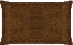 Casa Padrino Luxus Jugendstil Couchtisch Braun 125 x 81 x H. 48 cm - Wohnzimmertisch mit Rollen und 2 Schubladen