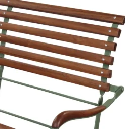 Casa Padrino Luxus Jugendstil Gartenbank Braun / Grün 120 x 55 x H. 90 cm - Garten & Terrassen Sitzbank mit Rückenlehne und Armlehnen - Jugendstil Garten & Terrassen Möbel