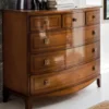 Casa Padrino Luxus Jugendstil Kommode Braun 124 x 58 x H. 106 cm - Massivholz Schrank mit 6 Schubladen - Barock & Jugendstil Möbel