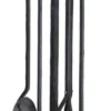 Casa Padrino Luxus Kaminbesteck Set Antik Zinkfarben / Schwarz 15,5 x 29 x H. 78 cm - 4 teilige Kamingarnitur mit Ständer - Kamin Zubehör