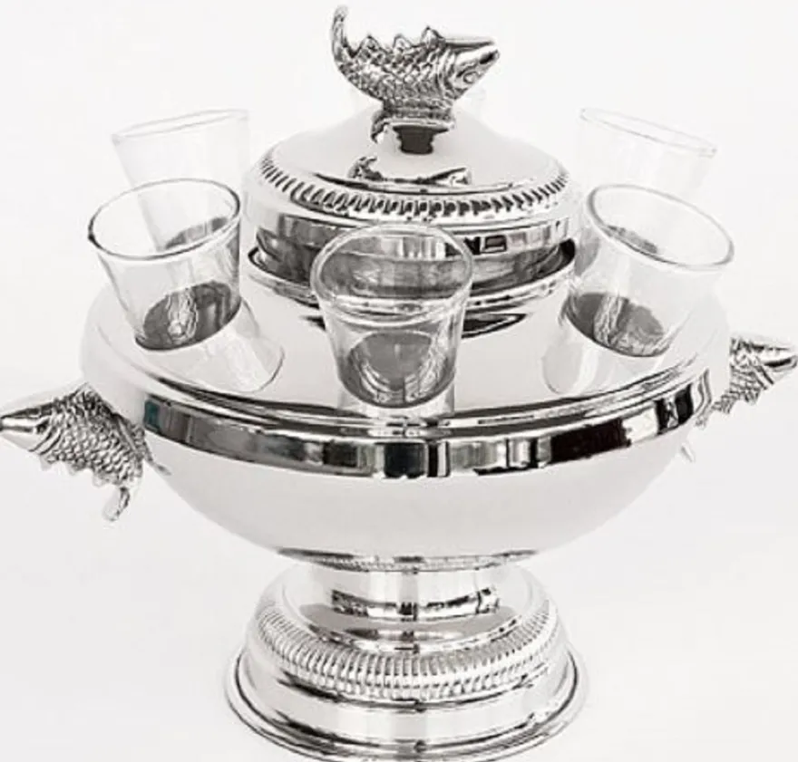 Casa Padrino Luxus Kaviarschale mit Deckel Silber 29 x 21 x H. 23 cm - Hotel & Restaurant Accessoires
