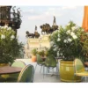 Casa Padrino Luxus Keramik Blumentopf Gelb Ø 98 x H. 90 cm - Garten Deko