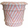 Casa Padrino Luxus Keramik Blumentopf Weiß / Rosa Ø 62 x H. 51 cm - Runder Garten Deko Pflanzentopf - VPP