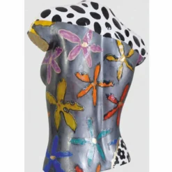 Casa Padrino Luxus Keramik Deko Frauen Torso Bunt H. 56 cm - Handgefertigt & Handbemalt