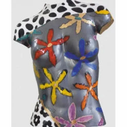 Casa Padrino Luxus Keramik Deko Frauen Torso Bunt H. 56 cm - Handgefertigt & Handbemalt