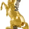 Casa Padrino Luxus Keramik Deko Figur Pferd 50 x 26 x H. 70 cm - Handgefertigte & handbemalte Keramik Skulptur - Keramik Tierfigur - Luxus Deko Figuren - Luxus Deko Skulpturen - Deko Tierfiguren