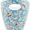Casa Padrino Luxus Keramik Eiseimer Hellblau / Mehrfarbig Ø 27 x H. 25 cm - Handgefertigter & handbemalter Eiskübel - Weinkühler - Sektkühler - Champagnerkühler - Luxus Qualität - Made in Italy