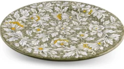 Casa Padrino Luxus Keramik Teller 6er Set Olivgrün Ø 32 cm - Made in Italy