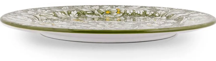 Casa Padrino Luxus Keramik Teller 6er Set Olivgrün Ø 32 cm - Made in Italy