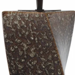 Casa Padrino Luxus Keramik Tischleuchte Vintage Braun / Grau H. 68,5 cm