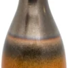 Casa Padrino Luxus Keramik Tischleuchte Silber / Orange Ø 60 x H. 113 cm - Handgefertigte Tischlampe mit schwarzem Lampenschirm