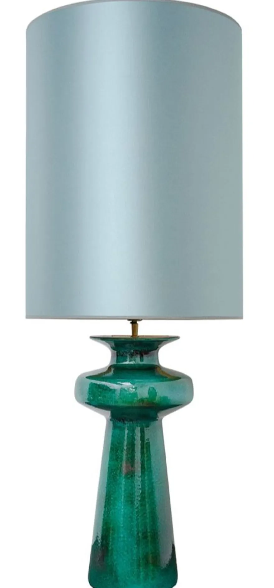 Casa Padrino Luxus Keramik Tischleuchte Grün / Türkis 45 x H. 117 cm - Luxus Qualität